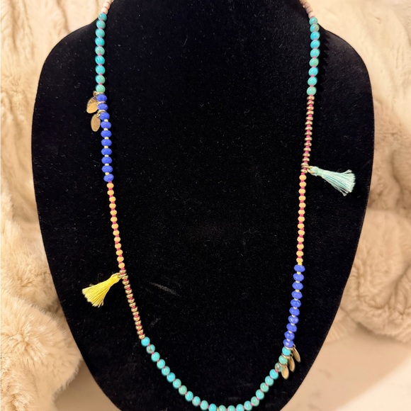 J. Crew Jewelry - Colorful Beaded J. Crew Necklace with Tassels